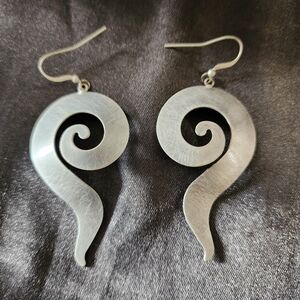 Silver Swirl Earrings